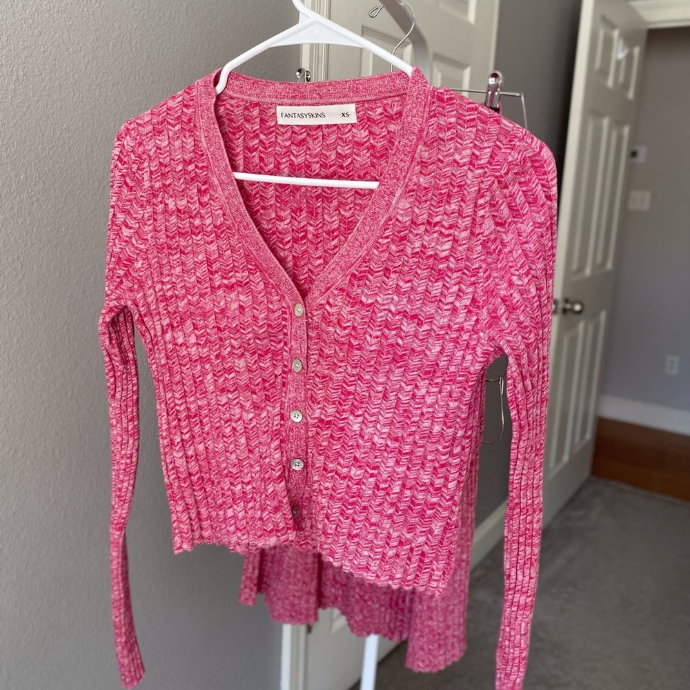 Pink Cardigan Set